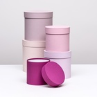 Набор круглых коробок 5 в 1 «Ягодный», 23×23 - 15×15 см - Фото 2