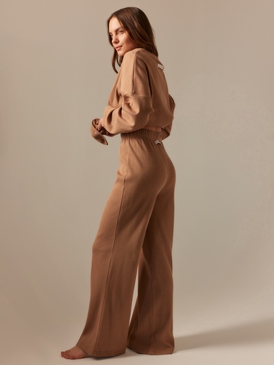 Костюм домашний женский (рубашка и брюки) SL HOME р. S, кофейный