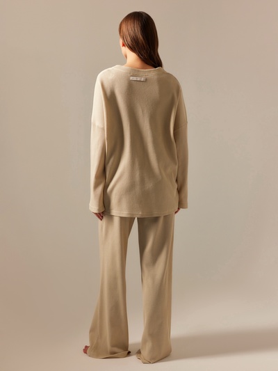 Костюм домашний женский (рубашка и брюки) SL HOME р. S, бежевый