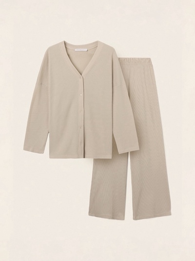 Костюм домашний женский (рубашка и брюки) SL HOME р. S, бежевый