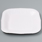 Тарелка одноразовая бумажная квадратная "белая",квадратная, 16,5х16,5 см - Фото 3