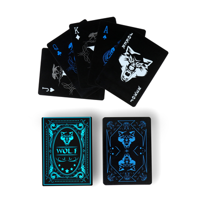 Карты игральные пластиковые «Неон», светящиеся, 8.8×6.3 см, синие