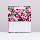 Пакет подарочный ламинированный вертикальный «Нежность пиона», 23×27×11.5 см - Фото 2