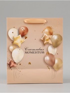 Пакет подарочный ламинированный «Счастливых моментов», 23×27×11.5 см - Фото 5