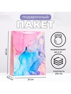 Пакет подарочный ламинированный «Мрамор», 31×40×11.5 см - Фото 1