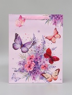 Пакет ламинированный «Порхающие бабочки», 31×40×11.5 см - Фото 2