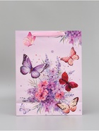 Пакет ламинированный «Порхающие бабочки», 31×40×11.5 см - Фото 4