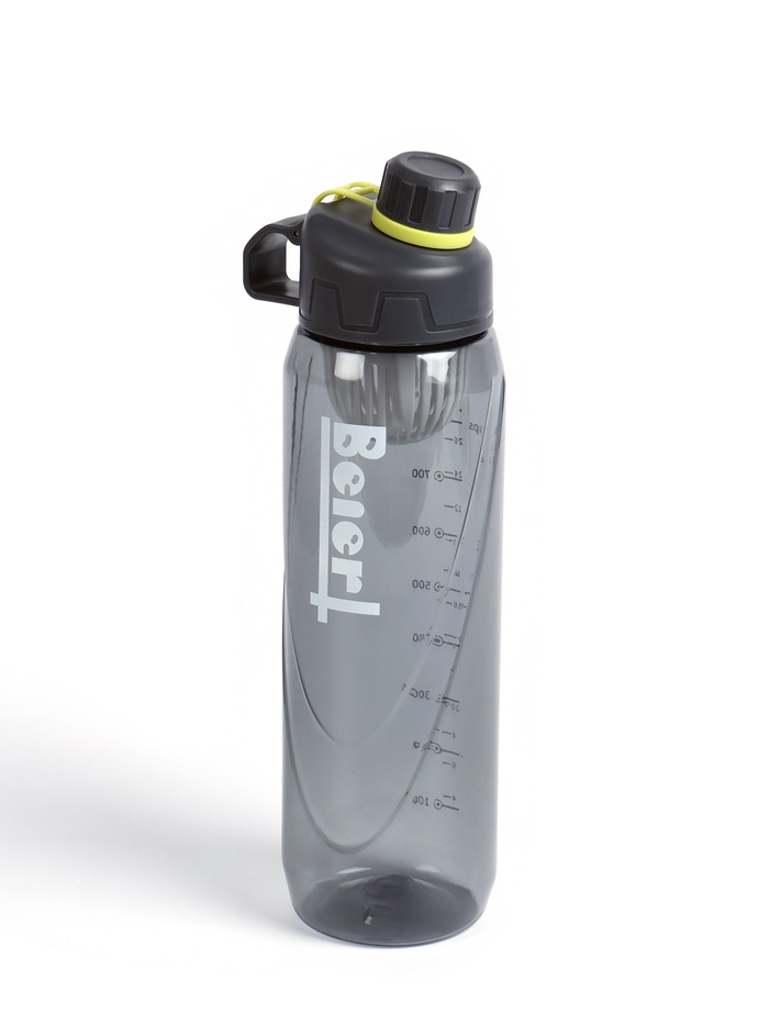 Бутылка для воды SPORT, 1 л, чёрная - Фото 1