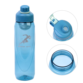 Бутылка для воды, 1 л, "Движение - жизнь", голубая