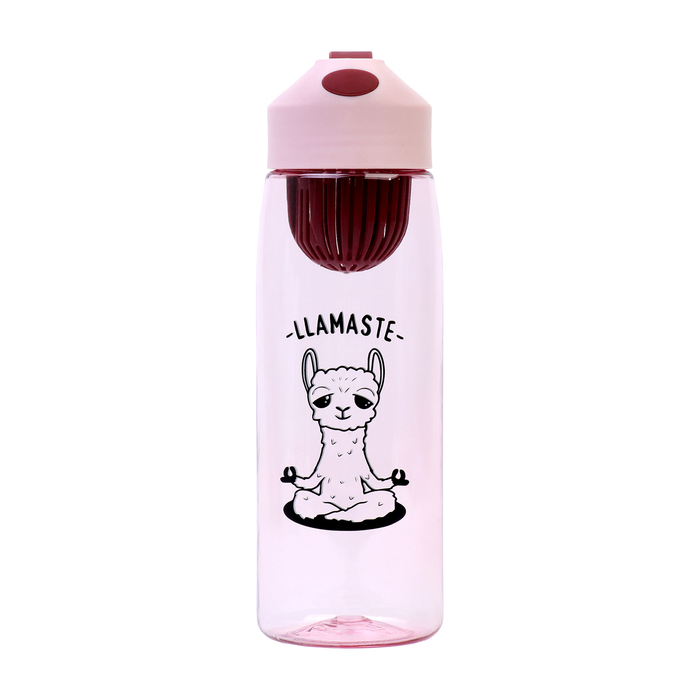Бутылка для воды, 550 мл, LLamaste, розовая