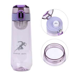 Бутылка для воды, 750 мл, "Движение - жизнь", фиолетовая