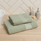 Полотенце махровое LoveLife «Нежность», 50×90 см, хлопок 100%, оливковое - Фото 2