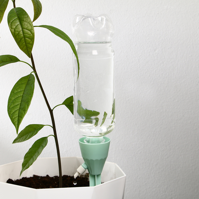 Автополив для комнатных растений, под бутылку, регулируемый, с краном, из пластика, высота 17,5 см, МИКС, Greengo - фото 1908029348