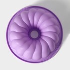Форма для выпечки Доляна «Немецкий кекс. Завиток», силикон, d=20 см, внутренний d=18.5 см, цвет сиреневый - Фото 2
