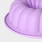 Форма для выпечки Доляна «Немецкий кекс. Завиток», силикон, d=20 см (внутр d=18.5 см), цвет сиреневый - фото 4417863