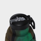 Бутылка для воды складная «Милитари», силикон, 500 мл, 7×21 см, цвет зелёный - Фото 3
