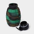 Бутылка для воды складная «Милитари», силикон, 500 мл, 7×21 см, цвет зелёный - фото 4417882