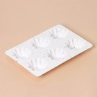 Форма для выпечки KONFINETTA «Сладости. Пудинг», силикон, 25.8×17.8×3 см, 6 ячеек (d=7 см), белая - Фото 4