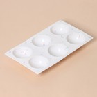 Форма для выпечки KONFINETTA «Фигуры. Полусфера», силикон, 27.8×16.3×3.4 см, 6 ячеек (d=6.7 см), белая - Фото 4