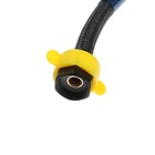 Подводка гибкая для воды ZEIN engr, нейлон, 1/2", гайка-штуцер, 120 см, с ключом, черная - фото 23633707