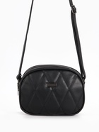 Сумка женская кросс-боди на молнии, 19×7×15 см, со стёжкой, чёрная - Фото 2