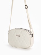 Сумка женская кросс-боди на молнии, 19×7×15 см, со стёжкой, белая - Фото 2