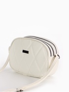 Сумка женская кросс-боди на молнии, 19×7×15 см, со стёжкой, белая - Фото 6