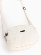 Сумка женская кросс-боди на молнии, 19×7×15 см, со стёжкой, белая - Фото 7