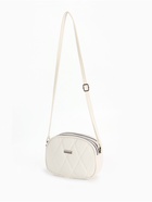 Сумка женская кросс-боди на молнии, 19×7×15 см, со стёжкой, белая - Фото 8