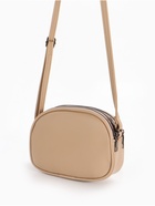 Сумка женская кросс-боди на молнии, 19×7×15 см, со стёжкой, бежевая - Фото 6