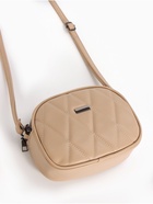 Сумка женская кросс-боди на молнии, 19×7×15 см, со стёжкой, бежевая - Фото 8