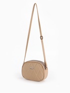 Сумка женская кросс-боди на молнии, 19×7×15 см, со стёжкой, бежевая - Фото 9