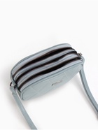 Сумка женская кросс-боди на молнии, 19×7×15 см, со стёжкой, серо-синяя - Фото 10