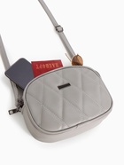 Сумка женская кросс-боди на молнии, 19×7×15 см, со стёжкой, серая - Фото 9