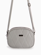 Сумка женская кросс-боди на молнии, 19×7×15 см, со стёжкой, серая - Фото 3