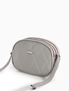 Сумка женская кросс-боди на молнии, 19×7×15 см, со стёжкой, серая - Фото 6