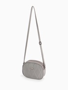 Сумка женская кросс-боди на молнии, 19×7×15 см, со стёжкой, серая - Фото 8