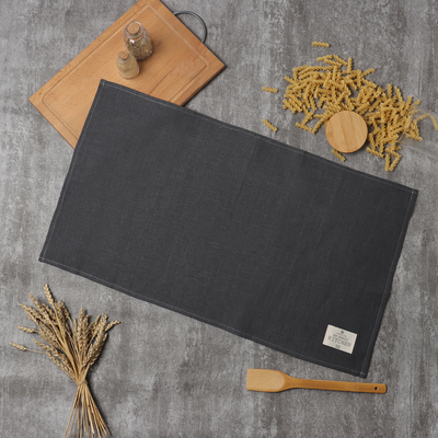 Полотенце «Этель» ECO grey, 40×70 см, 100% лён, 245 г/м²