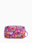 Косметичка-футляр маленькая, для косметики, лекарств, прокладок, с принтом, фиолетовая - Фото 2