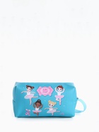 Косметичка на молнии с ручкой, объёмная, маленькая, с принтом «Балерины», голубой - Фото 3