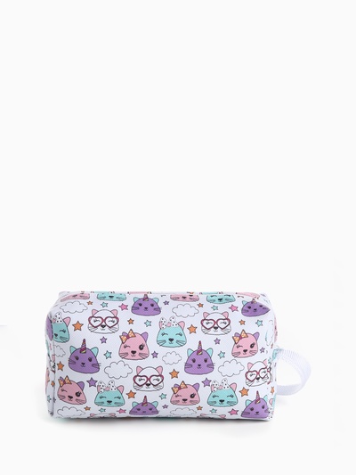 Косметичка на молнии, цвет белый