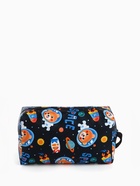 Косметичка - футляр женская с ручкой, объёмная, маленькая, для прокладок, косметики, лекарств, чёрная - Фото 3