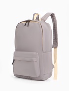 Рюкзак школьный на молнии, с карманами, однотонный, размер 28×12×42 см, серый - Фото 4