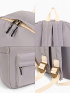 Рюкзак школьный на молнии, с карманами, однотонный, размер 28×12×42 см, серый - Фото 6