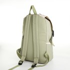 Рюкзак молодёжный из текстиля на молнии, 5 карманов, цвет зелёный - фото 23676491