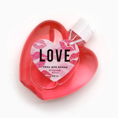 Пена для ванны Love, 430 мл, аромат ягодного мусса, Чистое счастье