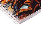 Скетчбук А6, 80 листов на гребне по короткой стороне "Мрамор", обложка мелованный картон, твёрдая подложка, блок 100 г/м² - Фото 3