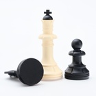 Шахматные фигуры обиходные, король h=7 см, пешка-4 см, пластик - фото 3926547