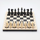 Шахматы  гроссмейстерские с шашками, 40х40 см, набор 2в1 «Айвенго» король h=10 см - фото 9741640
