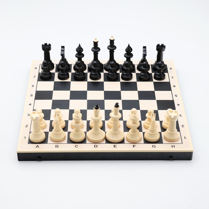Игра настольная 3в1: шахматы, шашки, нарды 40х40 см, король h=10 см - фото 1908029750